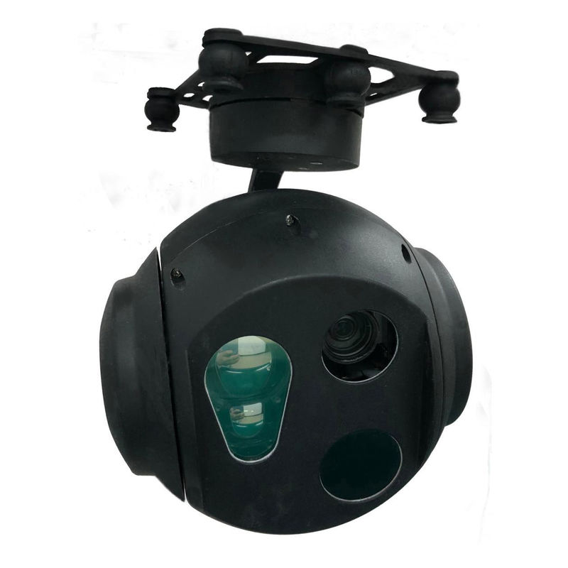 360º Continous Three - axis Uncooled FPA EO IR Thermal Camera Gimbal With IR + TV + LRF