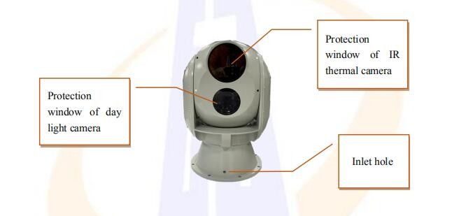 1920x1080 Ship Borne Dual Sensor EO IR Tracking System With HD CCD And IR Thermal Imager